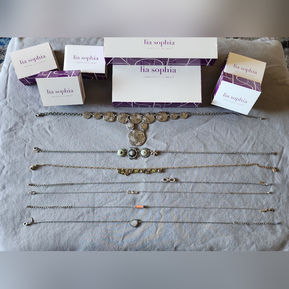 Bundle of 7 Lia Sophia necklaces